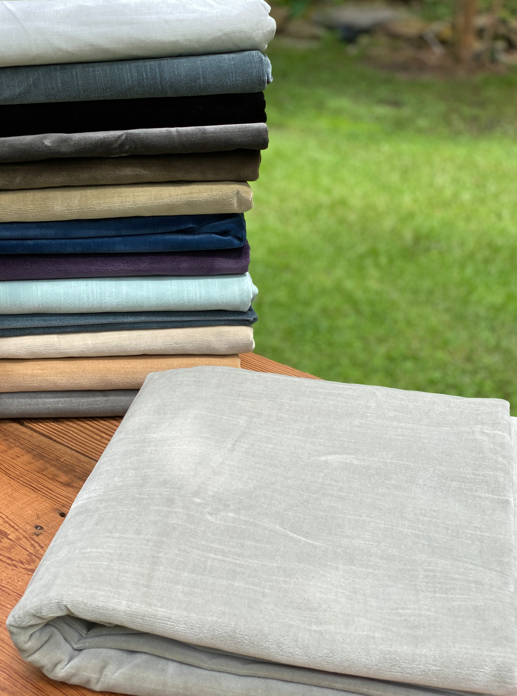 Restoration Hardware Cotton Upholstery Velvet in Nickel